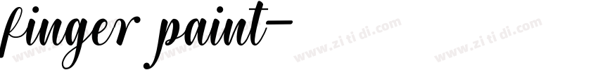 finger paint字体转换